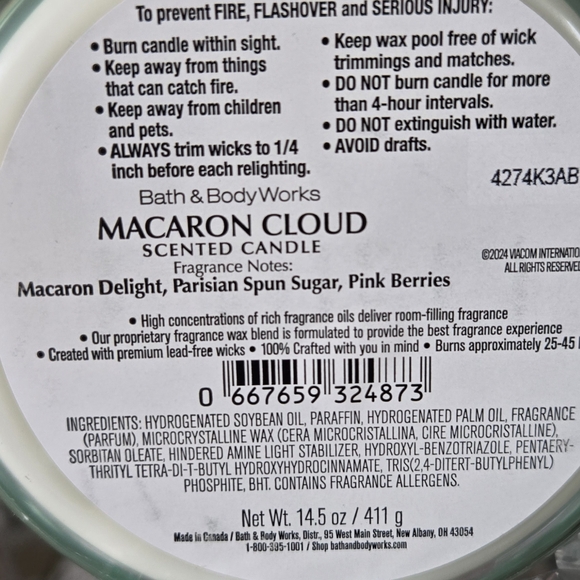 Bath & Body Works Emily in Paris Macaron Cloud Candle - Picture 3 of 8